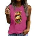 thumbnail image 2 of Women's Tops Short Sleeve Cotton Under $5 Summer Casual Round Neck Loose Sleeveless T-Shirt, 2 of 4