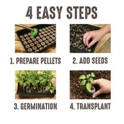 Jiffy 25 Cell Seed Starting Greenhouse with 42mm Peat Pellets w/SUPERThrive Sample