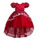 thumbnail image 2 of Vestido infantil Herrnalise, vestido de princesa sin mangas para niñas, vestido de malla con flores de encaje y lazo, vestido con mechones, ropa para niñas pequeñas, 2 of 8