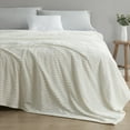thumbnail image 5 of Nestl Cut Plush Fleece Blanket, Soft Lightweight Fuzzy Luxury Throw Size Bed Blankets for Bed, Throw, White, 5 of 10