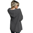 thumbnail image 4 of Vinsonshop Winter Clothing for Women Fuzzy Cardigans for Women Open Front Cardigan for Women Fuzzy Jackets for Women Outerwear for Women Long Cardigans for Women Winter Cardigan for Women Dark Gray L, 4 of 8