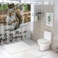 thumbnail image 7 of Autua Squirrel Shower Curtain Set Chic Modern Bathroom Decor with Hooks, Premium Polyester Fabric, Waterproof, Vibrant HD Print, Easy Installation, Machine Washable 36"x72, 7 of 7