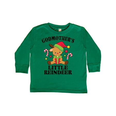 

Inktastic Christmas Godmother s Little Reindeer with Candy Canes Gift Toddler Boy or Toddler Girl Long Sleeve T-Shirt