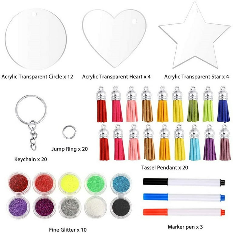 Coral Acrylic Blanks, 2.5 Inch Circles 1 Hole, tassel Keychain blanks, –  Swoon & Shimmer