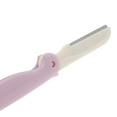 thumbnail image 3 of 1 Pc Folding Type Eyebrow Trimmer for Bathroom Travel Hotel Bedroom Purple ABS Stainless Steel, 3 of 4