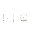 thumbnail image 1 of Mesa Auxiliar De Metal Acrílico Con Estante De Pared De Tres Niveles. Mesita De Noche Moderna Y Decorativa Que Ahorra Espacio Para Sala De Estar, Baño Y Decoración Del Hogar., 1 of 8