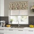 thumbnail image 5 of 2 Pack Valances for Windows, Beige Spring Floral Window Valances for Living Room/Bedroom/Bathroom, Elegant Pastoral Flowers Birds Watercolor Light Filtering Kitchen Curtain Valance 42"W x12" L, 5 of 9