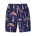 thumbnail image 4 of Lsque Mens Swim Trunks Floral Hippie Mushrooms Pattern - Bathing Suit Compression Liner - Beach Swim Shorts Swimwear - (S-3XL) - Stretch Quick Dry -3X-Large, 4 of 9