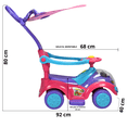 thumbnail image 4 of Montable Correpasillos para Niños con Luz y Sonido Bastón con Toldo Protector - Rosa, 4 of 5