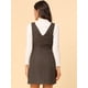 thumbnail image 5 of Vestido de delantal Allegra K Pata de Gallo Tirantes Azul XS, 5 of 6