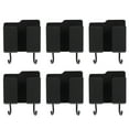 thumbnail image 1 of Miangastore Wall Mount Organizer Remote Control Holder Abs Black 6Pcs 3.9X2.8X1.2In, 1 of 9