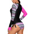 thumbnail image 3 of 2DXuixsh Swimwear Womens Swimwear Women Long Sleeve Rash Guard Top 2 Piece Swimsuit Set Womens Underwire Swimsuits Two Piece Womens Swim C S, 3 of 9