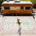 thumbnail image 3 of KOPOEELK 5x7 Washable Area Rug, Pink Oriental Traditional Non Slip Low Pile Carpet, Stain Resistant Indoor Floor Decor for Living Room, Bedroom and Dining Room, 3 of 6
