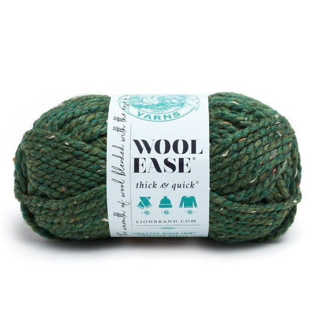 Fil Lion Brand Wool-Ease Thick & Quick Chou frisé Fil #6 Super Bulky de acrylique/laine, 170g/ 97m, 3-CT