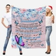 thumbnail image 2 of LHSHID Personalized Lover Name Message Text Blanket to My Granddaughter from Grandma and Grandpa I Can Promise to Love You for The Rest of Mine Custom Hug Blanket Bed Throws, 2 of 6
