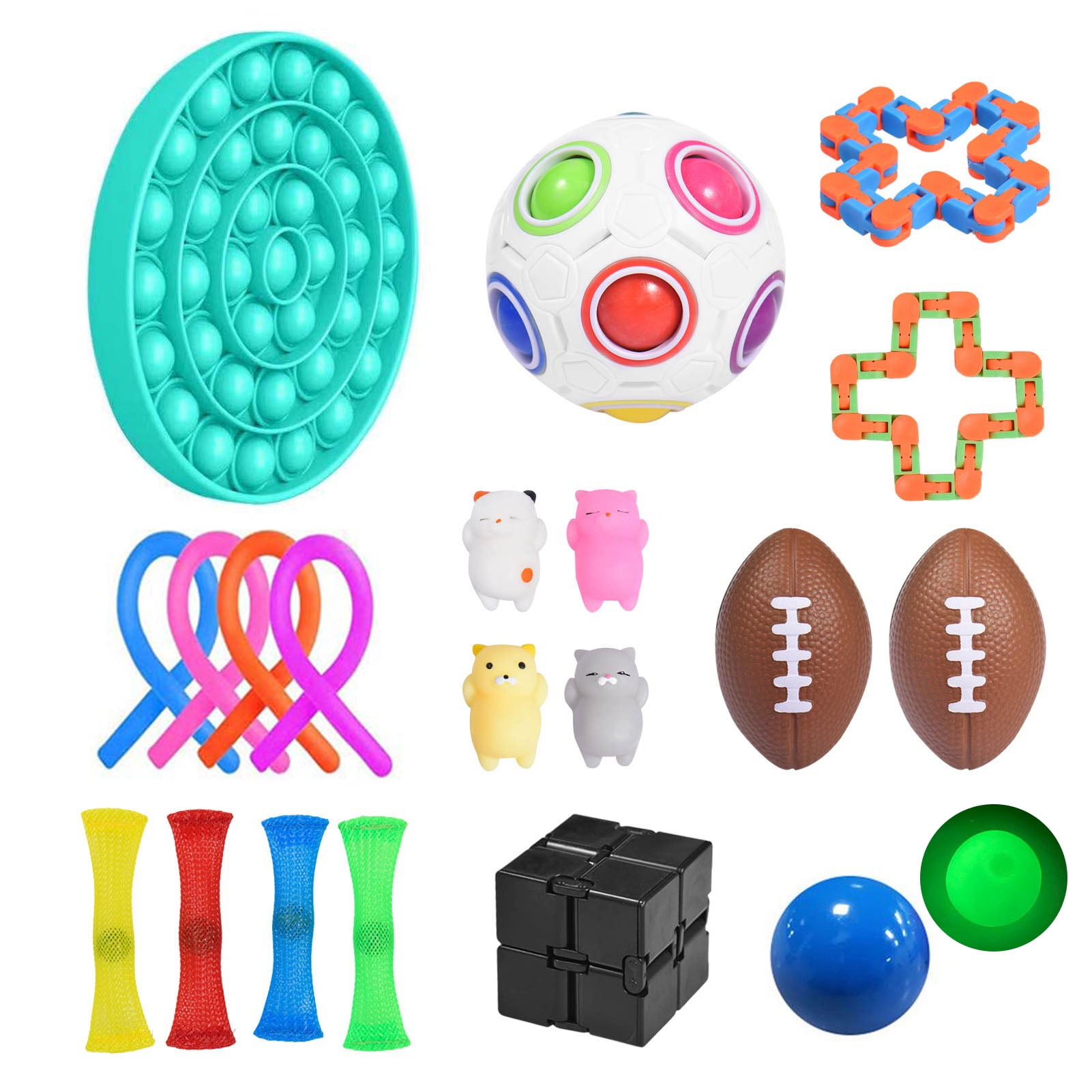 Sensory Toy Set Relief Fidget Autism Stress Pop Bubble Adults Anxiety Kids Gift 
