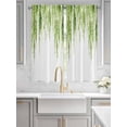 thumbnail image 2 of Green Living Room Curtains 2 Panel, Summer Botanical Leaves Watercolor Cafe Window Treatment, Extra Long Farmhouse Bedroom Bathroom Kitchen Curtains Drapes 104"x72", 2 of 6