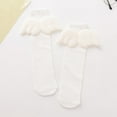 thumbnail image 2 of Kogui Long Socks for Girls for School Girls Slouch Socks Toddler Cotton Athletic Stockings Uniform Knee High Tube Socks Little Kids Long Boot Crew Socks Size 5-15 (White,5-15 Years), 2 of 4