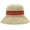 Beige, variant on CoCopeaunts Women Beach Hat Straw Braided Stripe Fisherman Hat Summer Sun Protection Foldable Roll up Floppy Trendy Bucket Cap