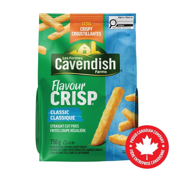 Frites classique FlavourCrisp des Fermes Cavendish | Fait au Canada | Fière entreprise canadienne 750g