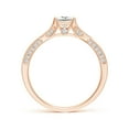 thumbnail image 2 of ANGARA Natural Diamond Solitaire Crossover Engagement Ring in 14K Rose Gold for Women (Size-4.4mm| Color-G| Clarity-VS2) | April Birthstone, Anniversary, Jewelry Gift for Women | Natural Diamond Ring, 2 of 8