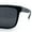All Black, variant on Polarized Mens Refined Rectangle Color Mirror Sport Horn Rim Sunglasses Slate - Silver Mirror