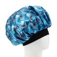 thumbnail image 5 of Gorro con estampado de personajes repetidos de Disney Stitch, azul satinado, 5 of 5