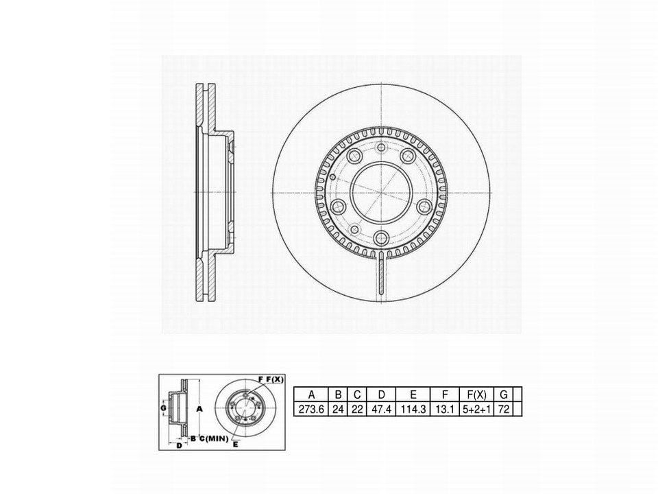 Winstop Brake Rotor, Front WS242932, Mazda 626 2002-1998