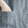 thumbnail image 7 of JGGSPWM Women's Sleeveless V Neck Denim Overall Jumper Dress Casual Loose Double Spaghetti Straps Midi Jean Dress Blue XL, 7 of 7