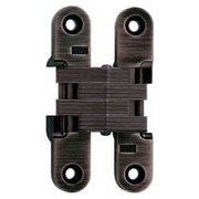 SOSS 212 Stainless Steel Invisible Hinge with Holes for Wood or Metal Applications, Mortise Mounting, Satin Stainless Steel Exterior Finish