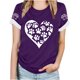 thumbnail image 1 of Tops Y Blusas de las Mujeres Estampadas Cuello Redondo Manga Corta, Poliéster Casual Top para Diario, Fiesta Y Todas las Estaciones, 1 of 8