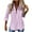 Purple, variant on KIHOUT Fashion Women's Loose Buttons Solid Lapel Long Sleeves T-shirts Blouse Tops