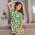 thumbnail image 3 of Naloa St. Patrick's Day Print Women Nightgowns,Womens Loungewear,Short Sleeve Sleepwear,Comfy Ladies Nightdress, 3 of 6