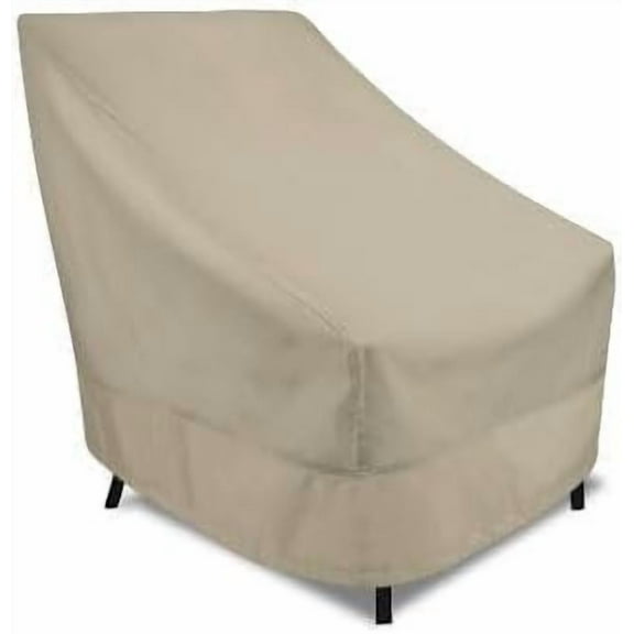 Eevelle Meridian High Back Patio Chair Cover  Marinex Marine Grade Fabric Durable 600D Polyester - Outdoor Lawn Furniture Chair Covers - Weather Protection - 36"H x 36"W x 37"D - Khaki
