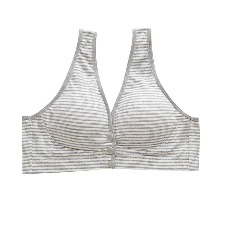 Rigardu lingerie for women Underwear Women's With Front Gathered Feeding  Breast Vest Type Buckle Bra womens lingeries Grey + XXL