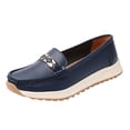 thumbnail image 5 of Mepaouo Women's Slip on Loafers Leather Casual Work Office Dressy Moccasins Ladies Walking Flats Shoes, 5 of 6