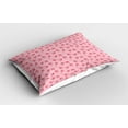 thumbnail image 2 of Ambesonne Floral Pillow Sham 2 Pack, Romantic Roses Leaves Sketch, 26"x20", Pastel Pink and Rose, 2 of 3