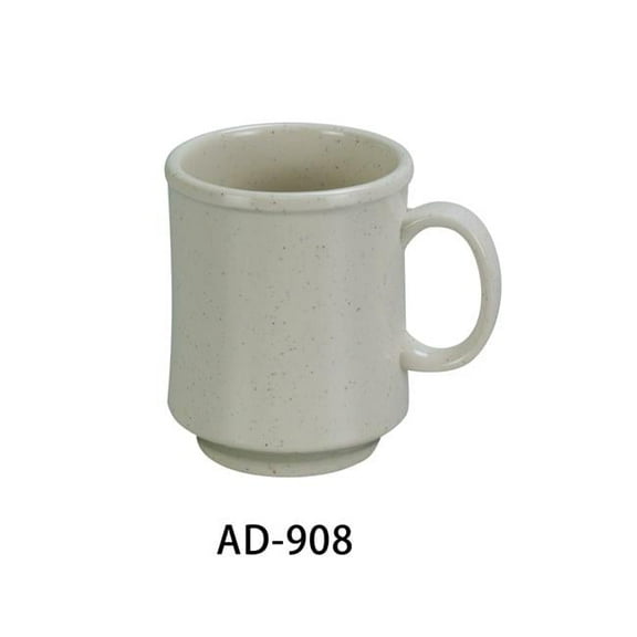 Yanco AD-908 3 in. 8 oz Ardis Coffee & Tea Mug - Melamine, White - Pack of 48