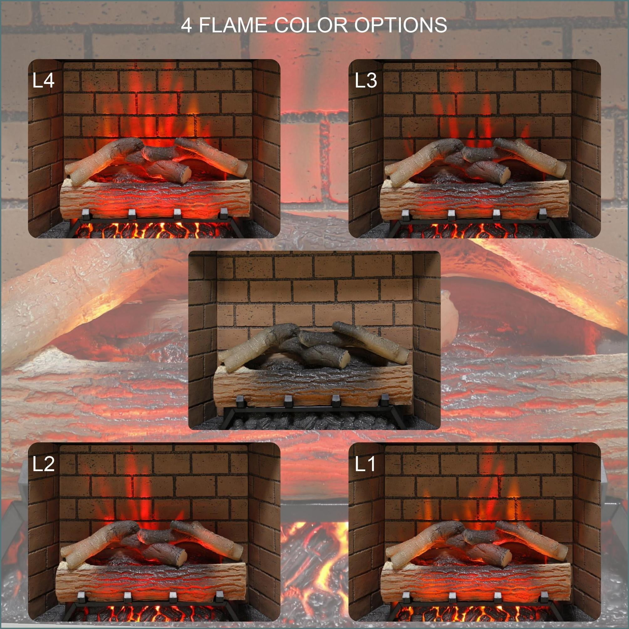 Electric Fireplace Insert, 28 Inch Western Modern with 3D Flame, Fire Crackling Sound & Touch Panel | Vent Free | Electric