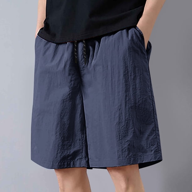 pstuiky Pantalones cortos de gimnasio, Pantalones cortos deportivos casuales de moda de verano para hombre, sueltos y rectos, pantalones de cinco cuartos Pantalones cortos de entrenamiento