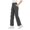 Dark Gray, variant on MIASHUI Women Lycra Drawstring Wide Leg Pants Elastic High Waist Slimming Draped Motion Casual Micro Flare Drag Yoga Pants Dark Gray,XXL
