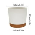 thumbnail image 3 of LNGOOR 10 Inch  Planters For Indoor Plants With Drainage Holes And Removable Base  Saucer Modern Decorative For Outdoor Garden Planters GN1, 3 of 9