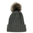 thumbnail image 2 of ZVNAΖH Winter Hats for Women with Pompom Warm Beanie Knit Hat Thick Slouchy Snow Knit Skull Ski Cap, 2 of 2