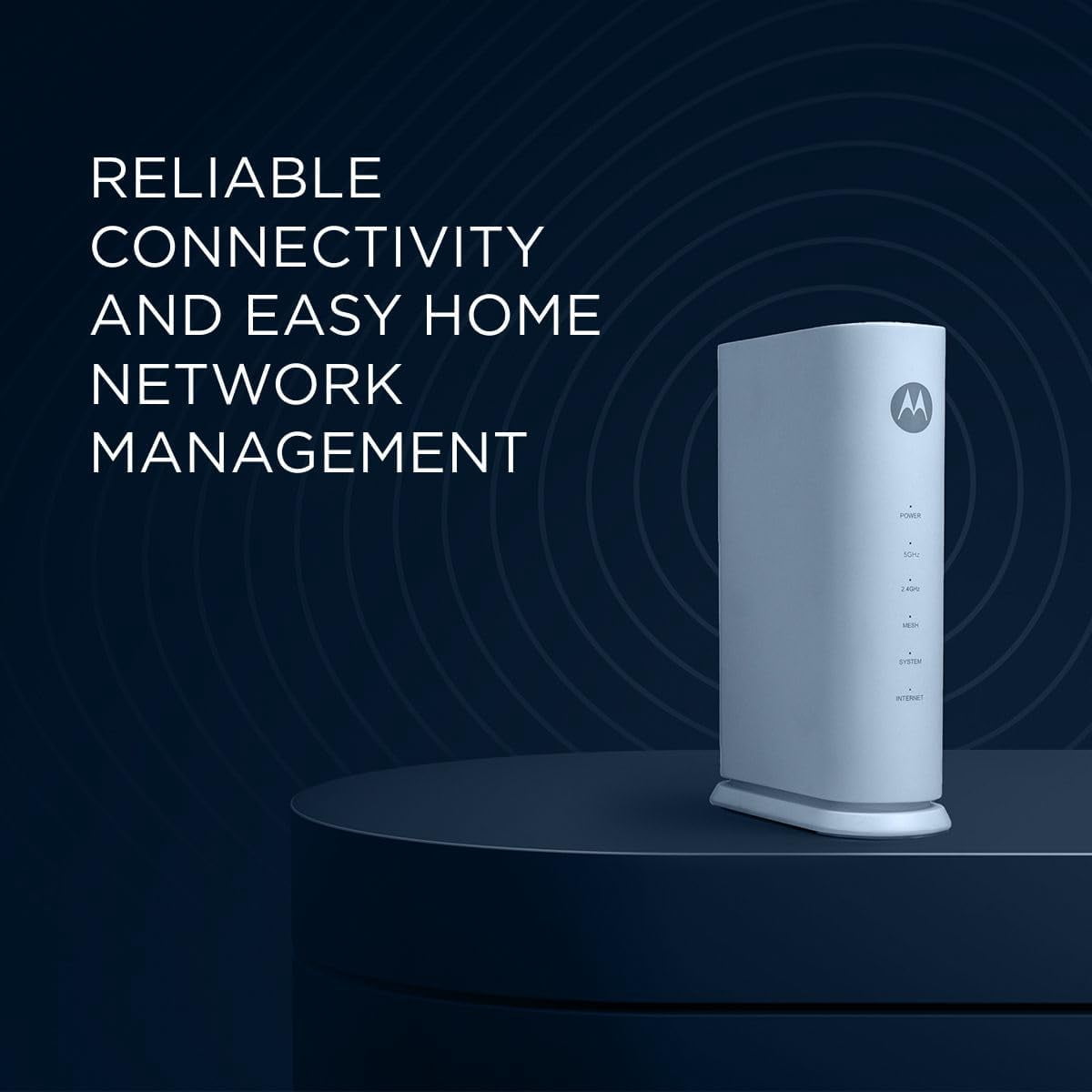 Motorola MNQ1525, WiFi7 BE3600 Router with Easy Mesh, White, single pack