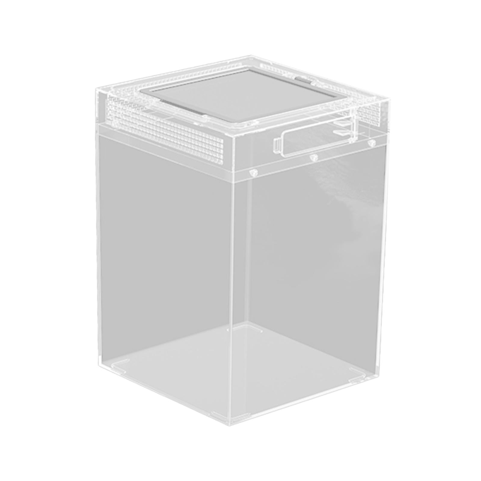 CarpNettore Reptile Terrarium Habitat Cage Portable Clear Reptile Breeding Box Container for L