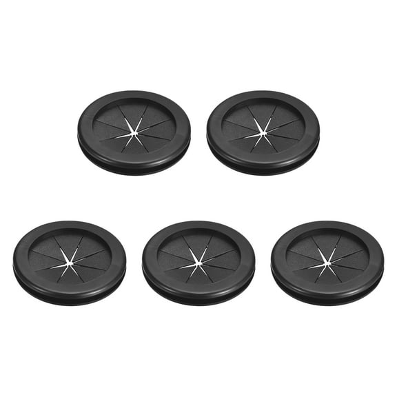 5Pcs Double Sided Rubber Grommets 2"(52mm) ID 2-3/8"(60mm) Drill Hole, Black