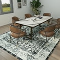 thumbnail image 5 of ASPILLOW Washable Rug 5x7 Soft Accent Rugs Foldable Low Pile Carpet for Dining Family Room Foyer Apartment Den,Black and White, 5 of 9
