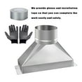 thumbnail image 2 of Strong Rustproof Microwave Ventilation Transition Set 4inch Round Steel Duct Connector for 3.25x10 Exhaust System, 2 of 9
