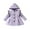 Purple1, variant on Timegard Newborn Baby Girls Clothes Button down Ruffle Long Sleeve Formal Hooded Jackets Fall Winter Outwear Coat