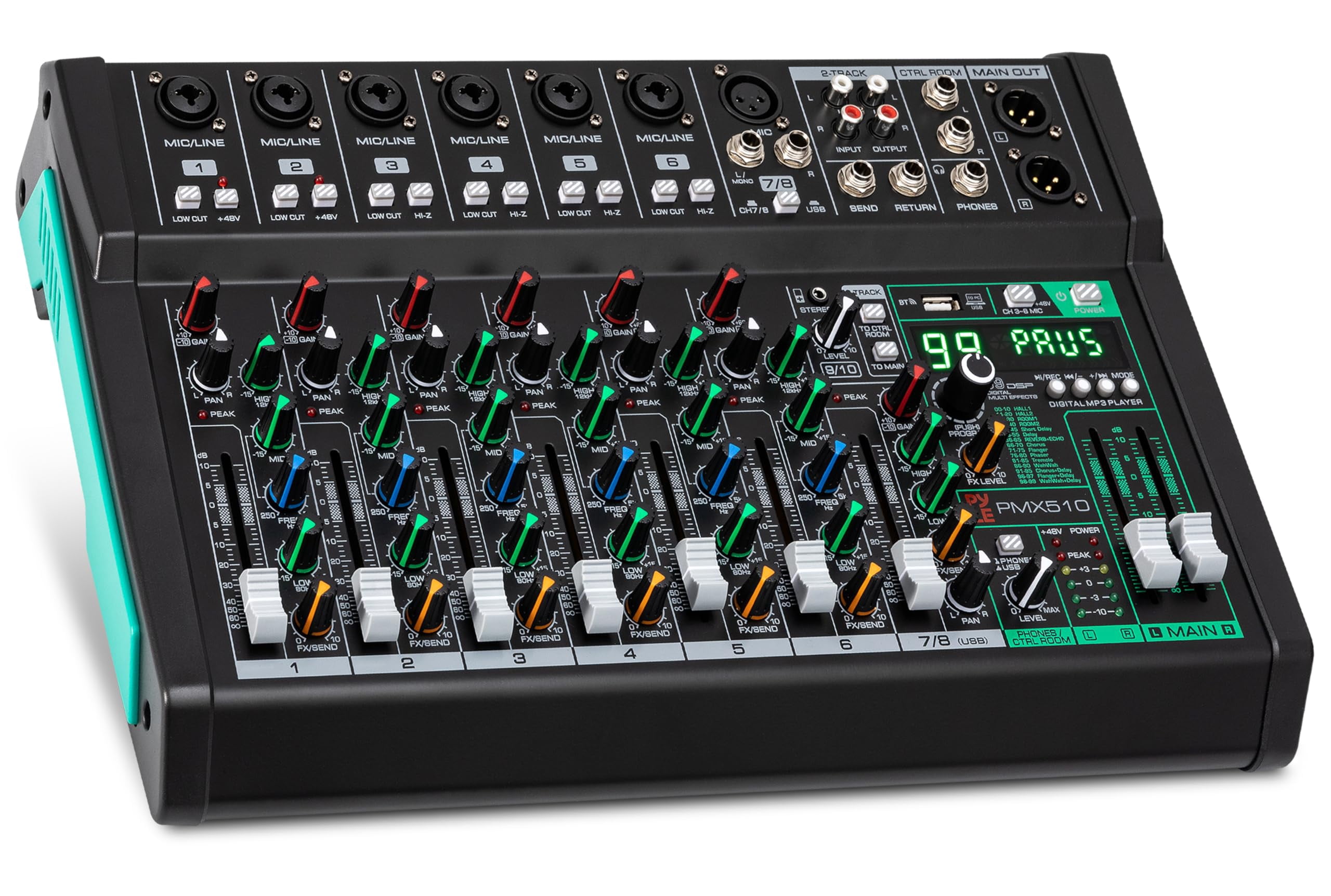 Studio-Z 8 Ch 800W Powered Mixer MP3 USB - Walmart.com